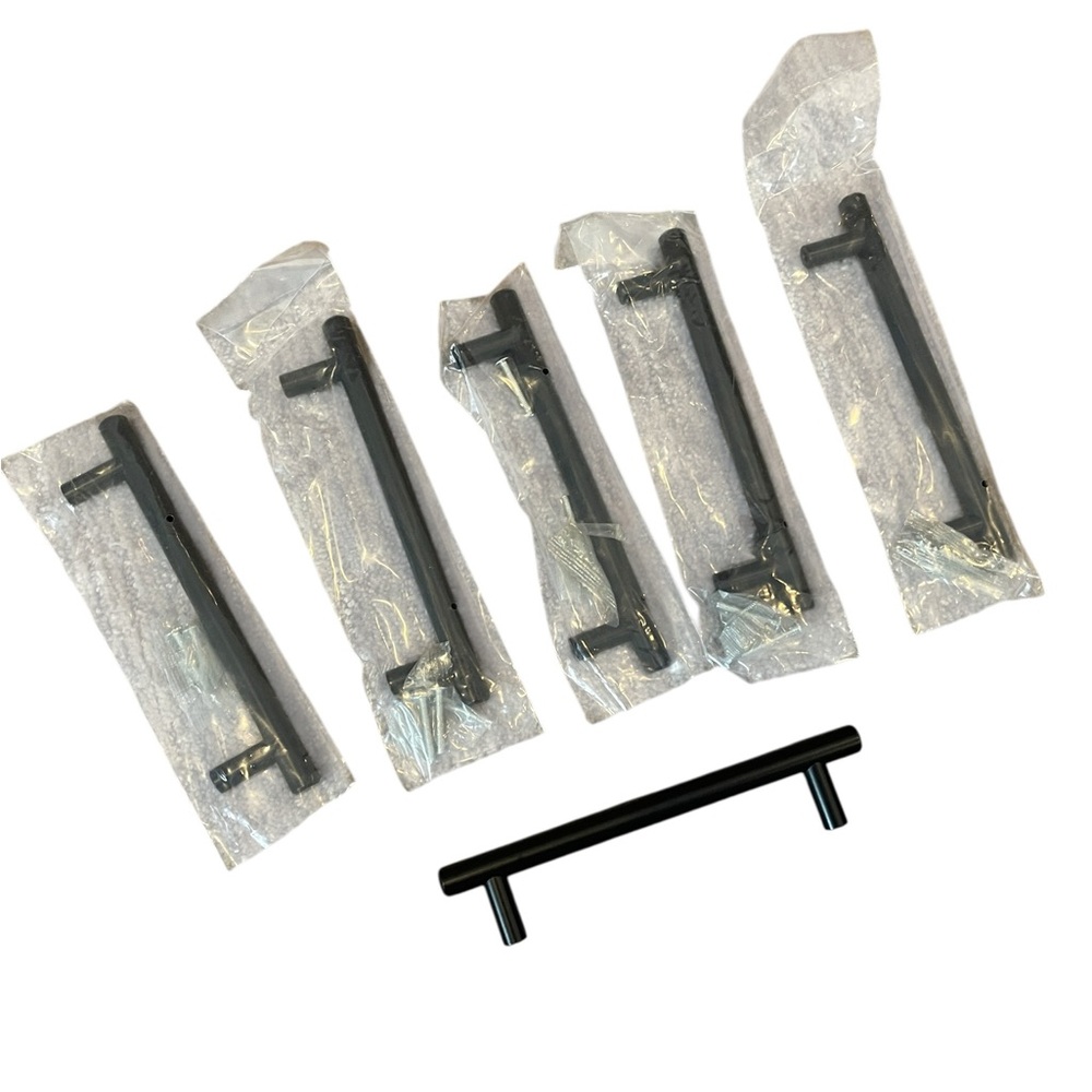 NEW Set of 6 matte black Drawer pulls